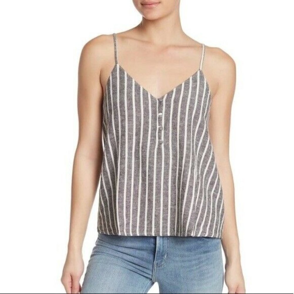 Abound Linen Blend Button Front Camisole XXS NWOT